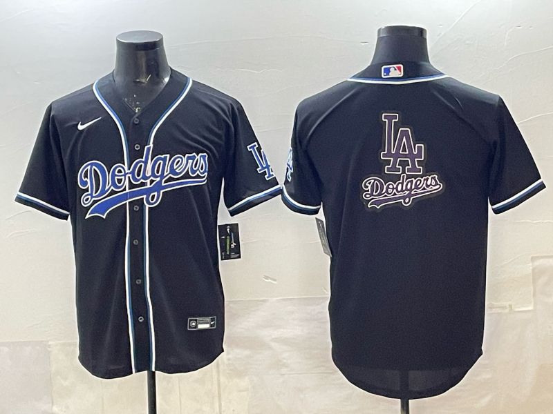 Men 2025 Nike Los Angeles Dodgers Blank Black MLB Jersey style 0010